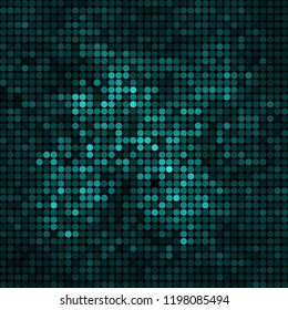 abstract vector colored round dots background - teal