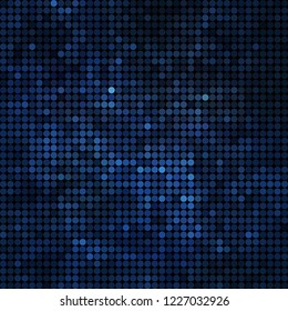 abstract vector colored round dots background - dark blue