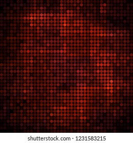abstract vector colored round dots background - red