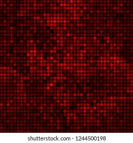 abstract vector colored round dots background - red