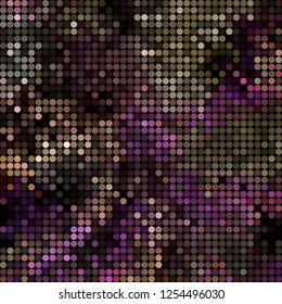 abstract vector colored round dots background - brown and violet