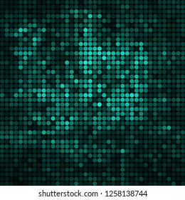 abstract vector colored round dots background - green and teal