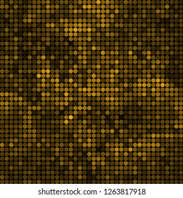 abstract vector colored round dots background - brown and yellow