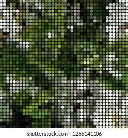 abstract vector colored round dots background - green