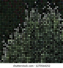 abstract vector colored round dots background - green