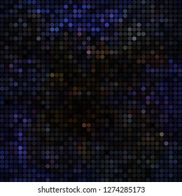 abstract vector colored round dots background - dark blue
