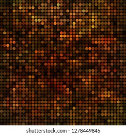 abstract vector colored round dots background - orange and brown