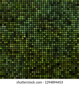 abstract vector colored round dots background - green