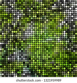 abstract vector colored round dots background - green