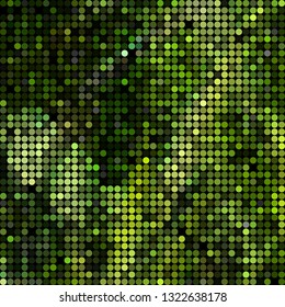 abstract vector colored round dots background - green