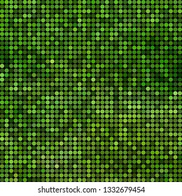 abstract vector colored round dots background - green