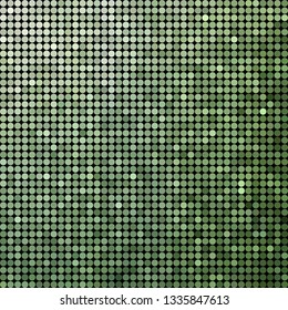 abstract vector colored round dots background - green