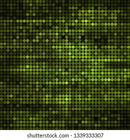 abstract vector colored round dots background - green