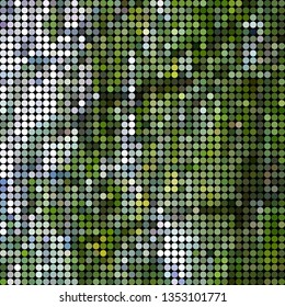 abstract vector colored round dots background - green and gray