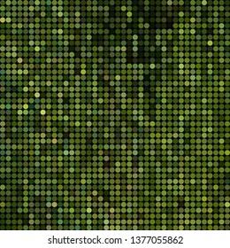 abstract vector colored round dots background - green