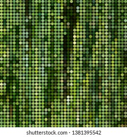 abstract vector colored round dots background - green