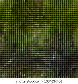 abstract vector colored round dots background - green