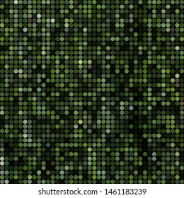 abstract vector colored round dots background - dark green