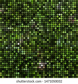 abstract vector colored round dots background - green