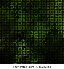 abstract vector colored round dots background - green