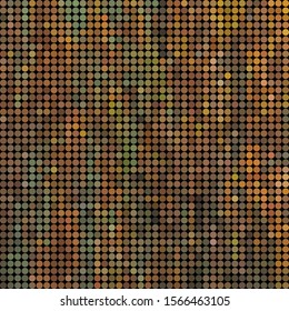 abstract vector colored round dots background - brown and green