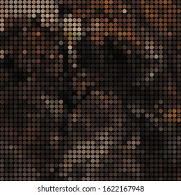 abstract vector colored round dots background - brown