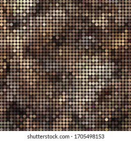 abstract vector colored round dots background - brown