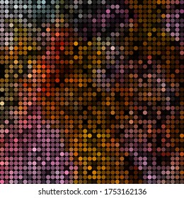 abstract vector colored round dots background - red