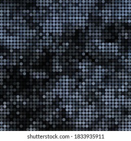 abstract vector colored round dots background - blue and black