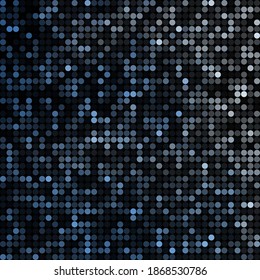 abstract vector colored round dots background - dark blue