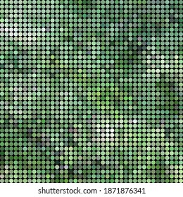 abstract vector colored round dots background - green