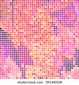 abstract vector colored round dots background