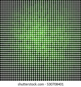 abstract vector colored round dots background - green