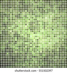 abstract vector colored round dots background - green
