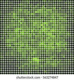 abstract vector colored round dots background - green