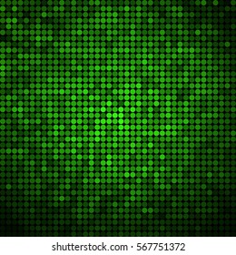 abstract vector colored round dots background - green