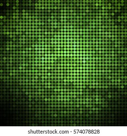 abstract vector colored round dots background - green