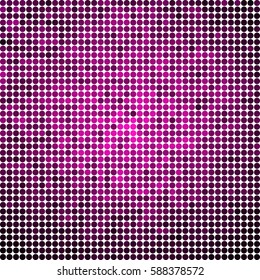 Abstract vector colored round dots background. Purple