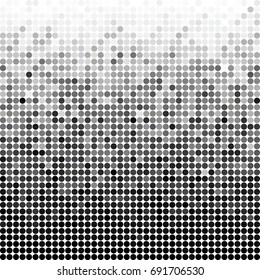 abstract vector colored round dots background - black and white
