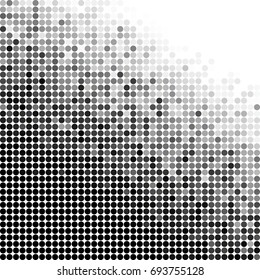 abstract vector colored round dots background - black and white