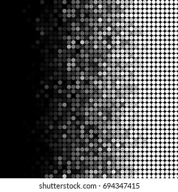 abstract vector colored round dots background - black and white