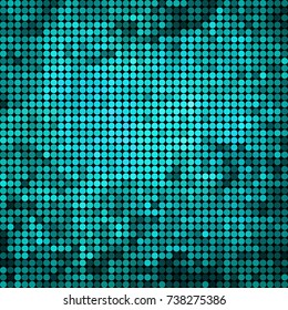 abstract vector colored round dots background - teal