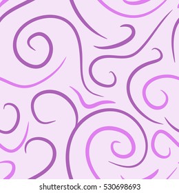 abstract vector colored swirls seamless pattern - purple and violet
