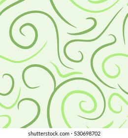 abstract vector colored swirls seamless pattern - green