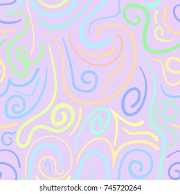 abstract vector colored swirls seamless pattern