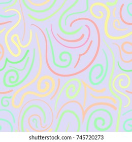 abstract vector colored swirls seamless pattern