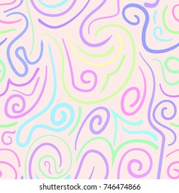 abstract vector colored swirls seamless pattern