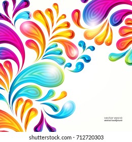Abstract vector colorful arc-drop background. Color graphic elements. Modern design illustration.     