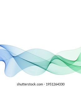 Abstract vector colorful background. Design element - blue wave