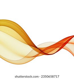 Abstract vector colorful background. Design element - wave of orange.